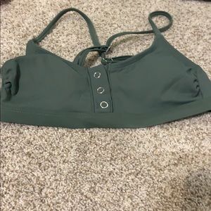 Forest green bathing suit top
